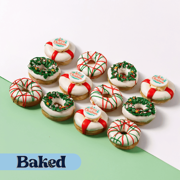 Glutenarme Weihnachten Mini-Donut Geschenkbox