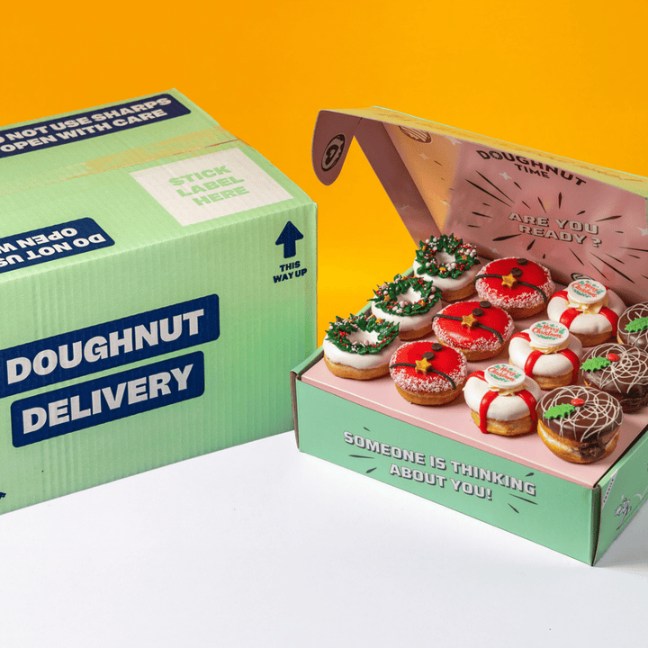 Weihnachten Partybox XL - 60 Mini-Donuts