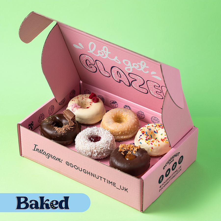 "Baked Signature" glutenfreundliche Kuchen-Donut Geschenkbox