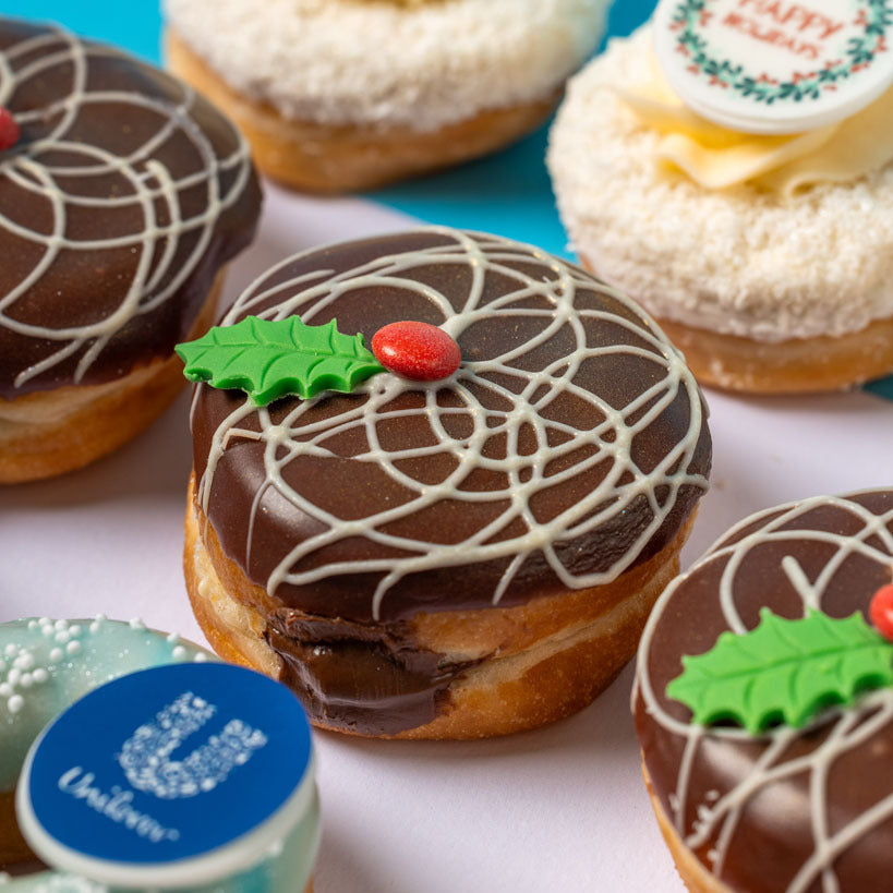 Corporate "Happy Holidays" Mini-Donut Geschenkbox mit Logo