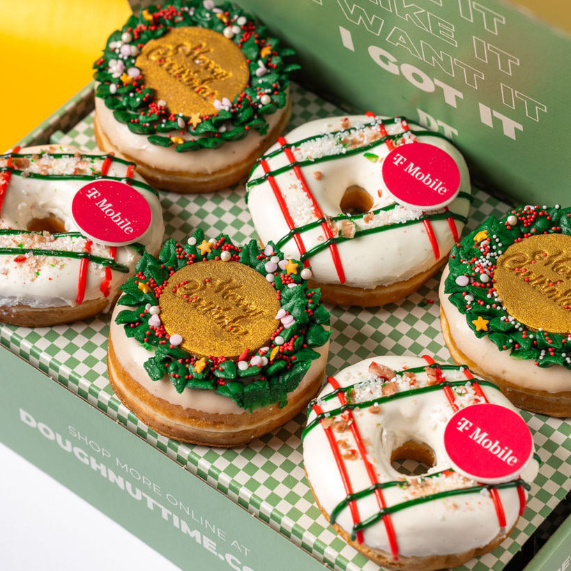 Corporate "Merry Christmas" Donut Geschenkbox mit Logo