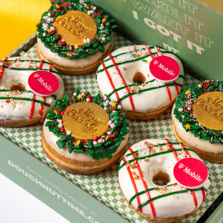 Corporate "Merry Christmas" Donut Geschenkbox mit Logo