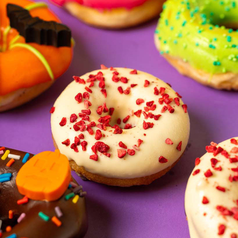 Glutenfreie Halloween Mini-Donut Geschenkbox