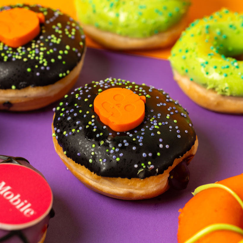 "Corporate Halloween" Mini-Donut Geschenkbox mit Logo (VG)