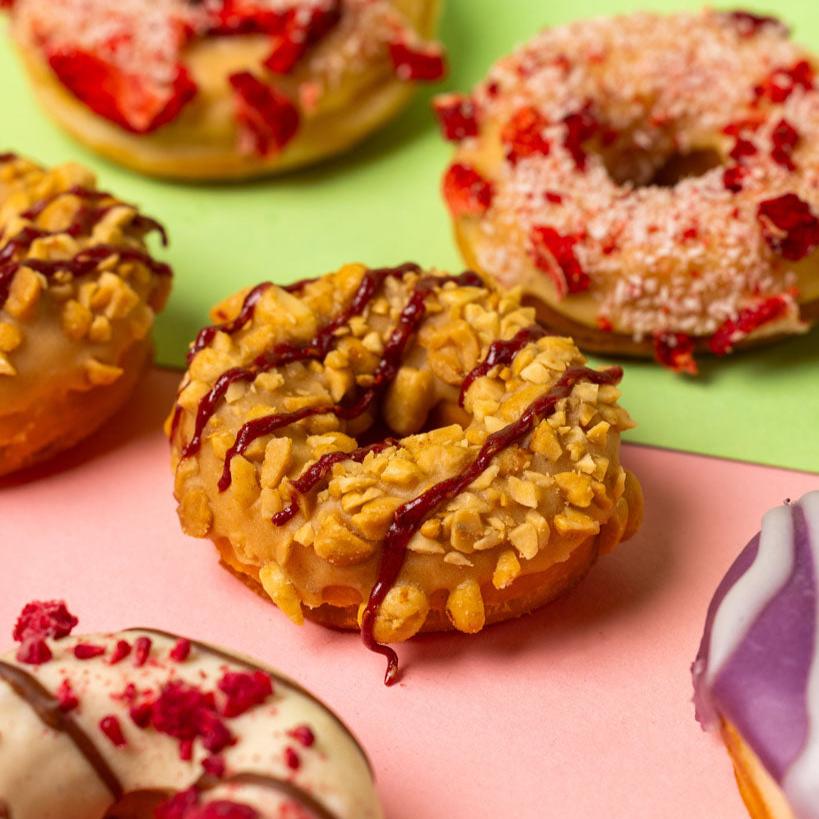 "Fruity Season" Mini-Donut Geschenkbox (vegan)