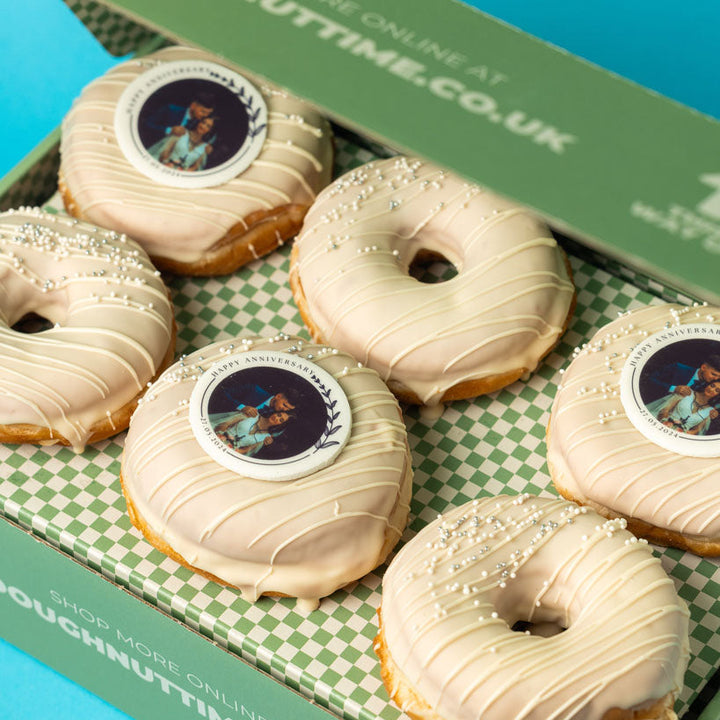 Hochzeit Donut Geschenkbox mit persönlichem Foto