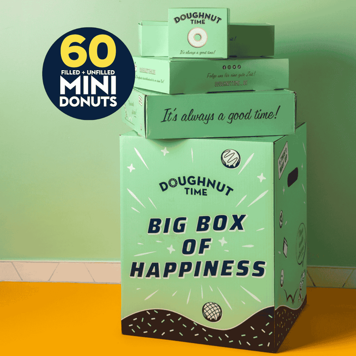 Vegane Mini-Donut Partybox XL - 60 Mini-Donuts