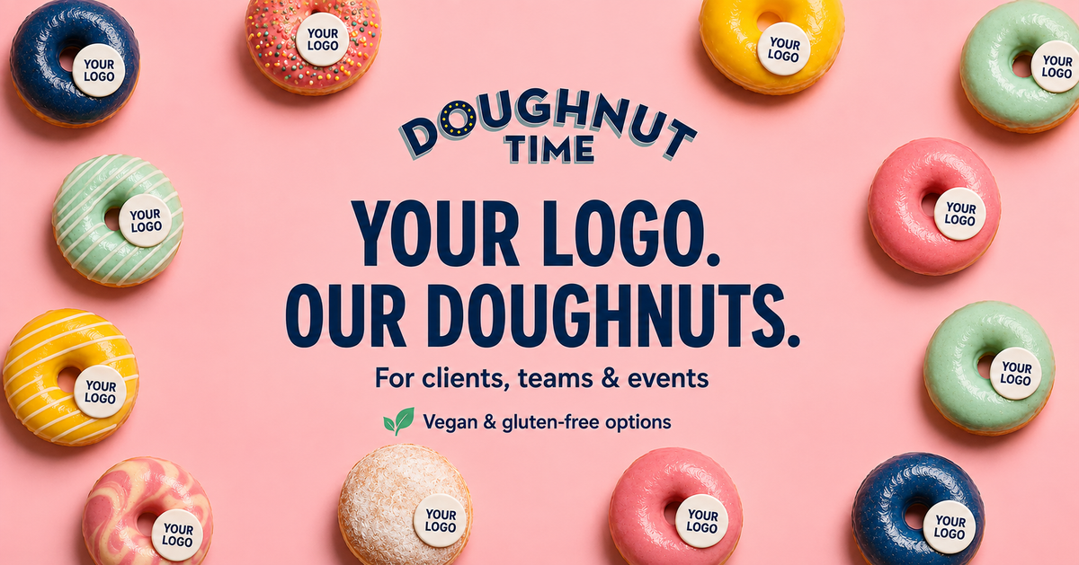 Your logo. Our doughnuts.
