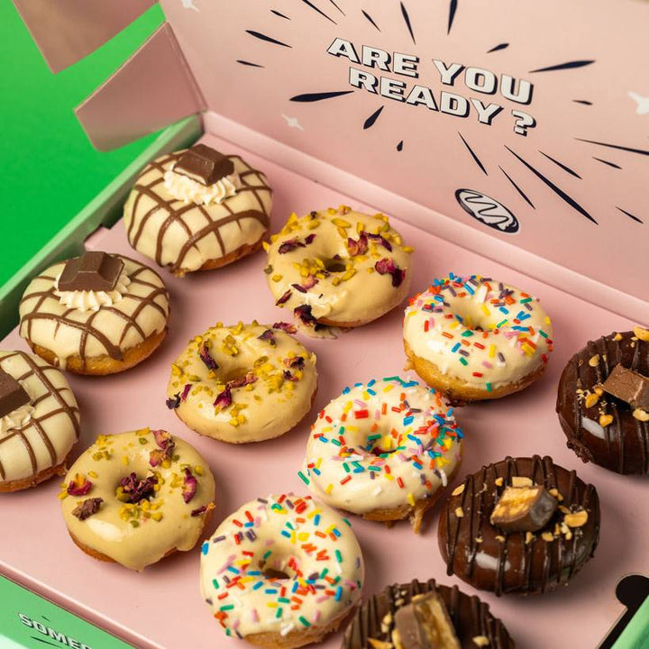 "Choccy Squad" glutenarme Mini Kuchen-Donut Geschenkbox