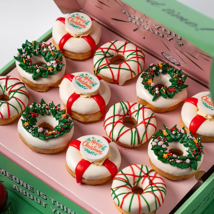 "Vegan Christmas" Mini-Donut Geschenkbox (VG)