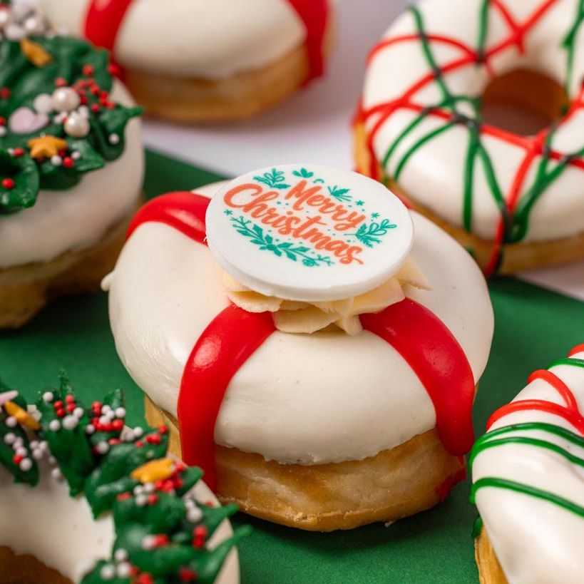 "Vegan Christmas" Mini-Donut Geschenkbox (VG)