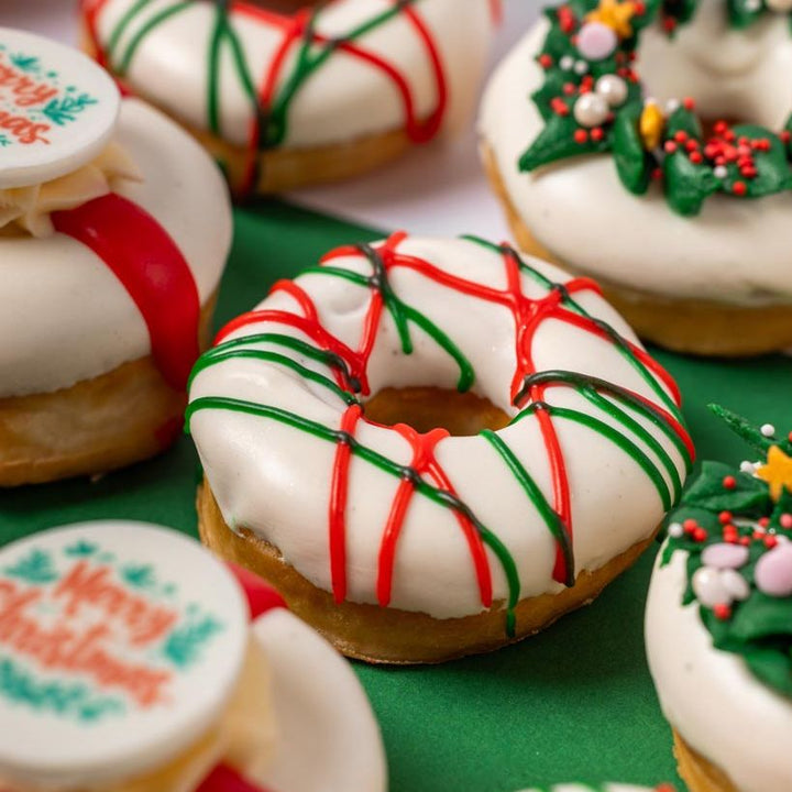 Glutenarme Weihnachten Mini-Donut Geschenkbox