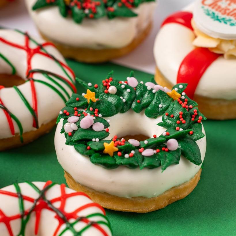 Glutenarme Weihnachten Mini-Donut Geschenkbox