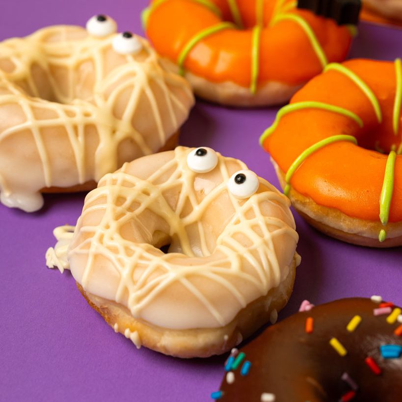 Glutenfreie Halloween Mini-Donut Geschenkbox