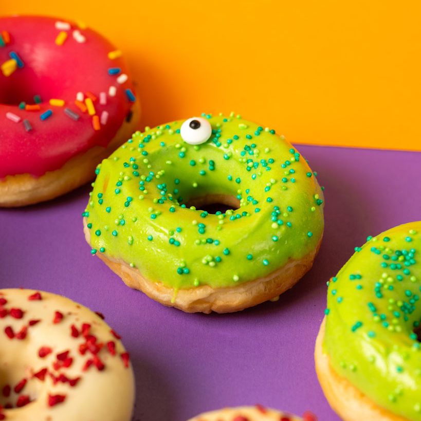 Glutenfreie Halloween Mini-Donut Geschenkbox