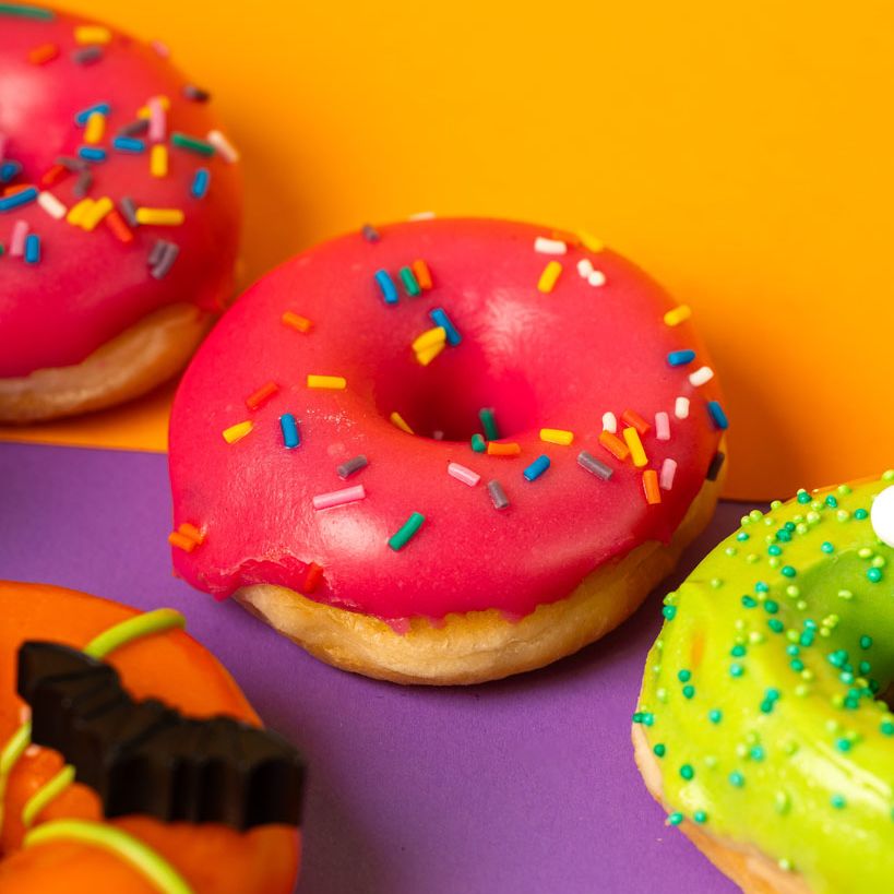 Glutenfreie Halloween Mini-Donut Geschenkbox
