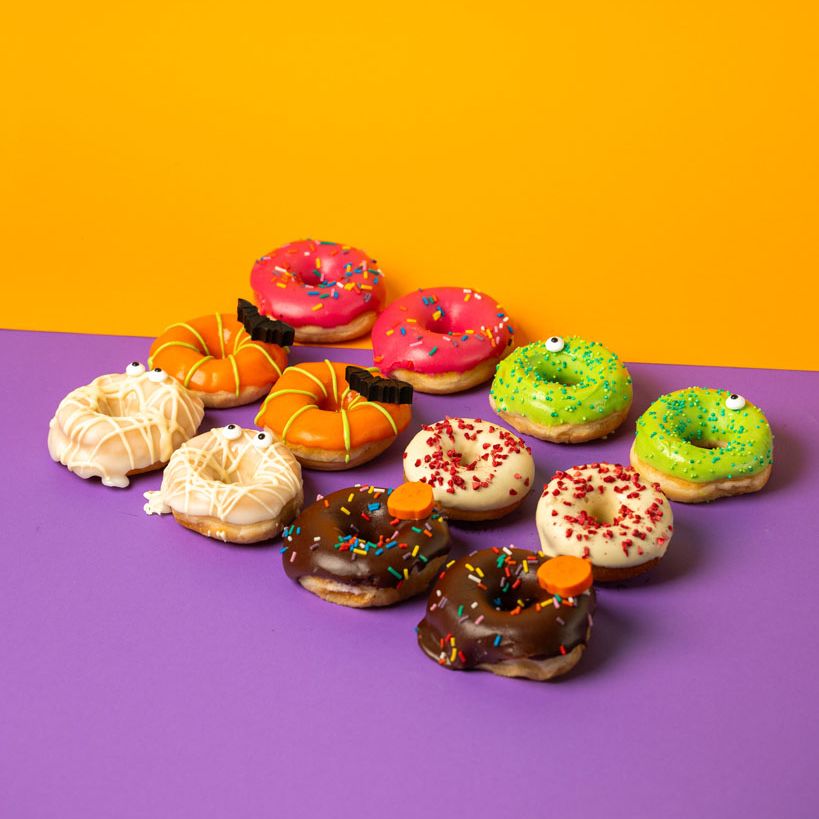 Glutenfreie Halloween Mini-Donut Geschenkbox